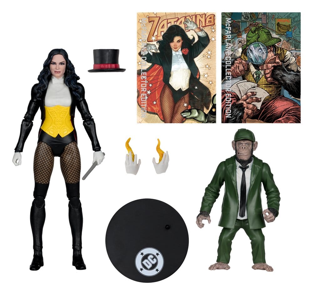 DC Multiverse McFarlane Action Figure Zatanna with Detective Chimp Collector Edition #53 18 cm 0787926174762