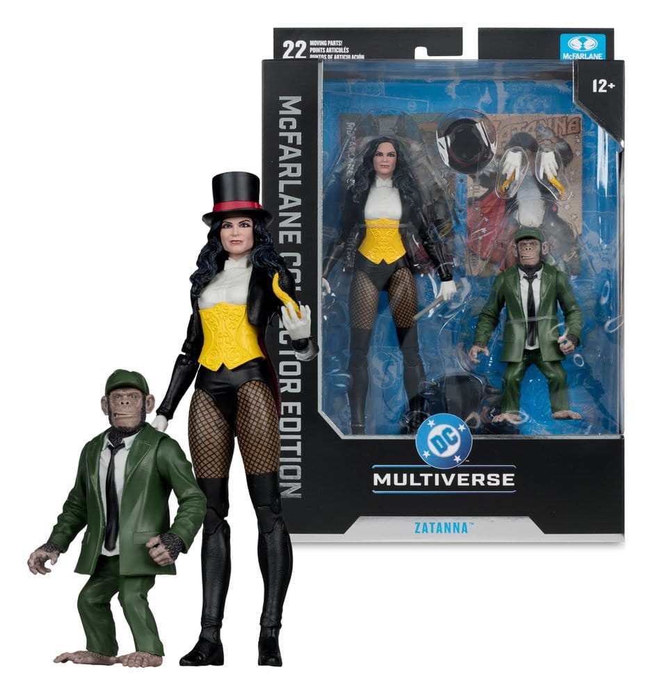 DC Multiverse McFarlane Action Figure Zatanna with Detective Chimp Collector Edition #53 18 cm 0787926174762