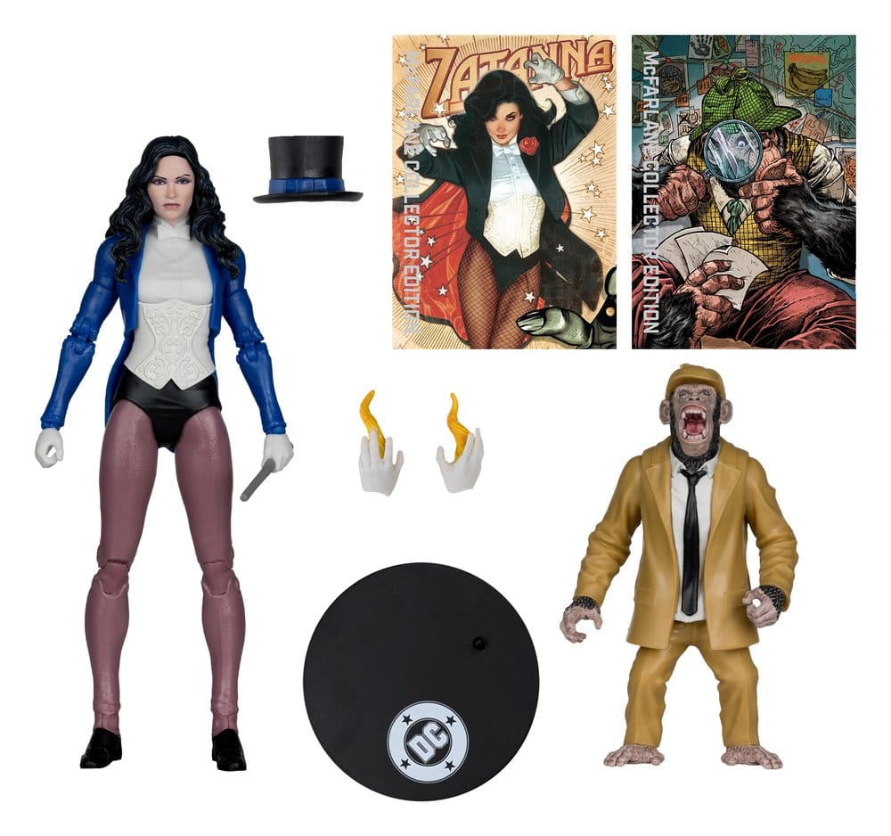 DC Multiverse McFarlane Action Figure Zatanna with Detective Chimp Collector Edition #53 18 cm 0787926174762