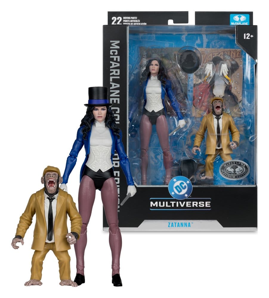 DC Multiverse McFarlane Action Figure Zatanna with Detective Chimp Collector Edition #53 18 cm 0787926174762