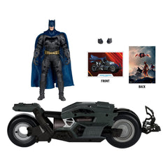 The Flash DC Multiverse Vehicle Batcycle with Batman   0787926174779