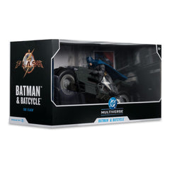 The Flash DC Multiverse Vehicle Batcycle with Batman   0787926174779