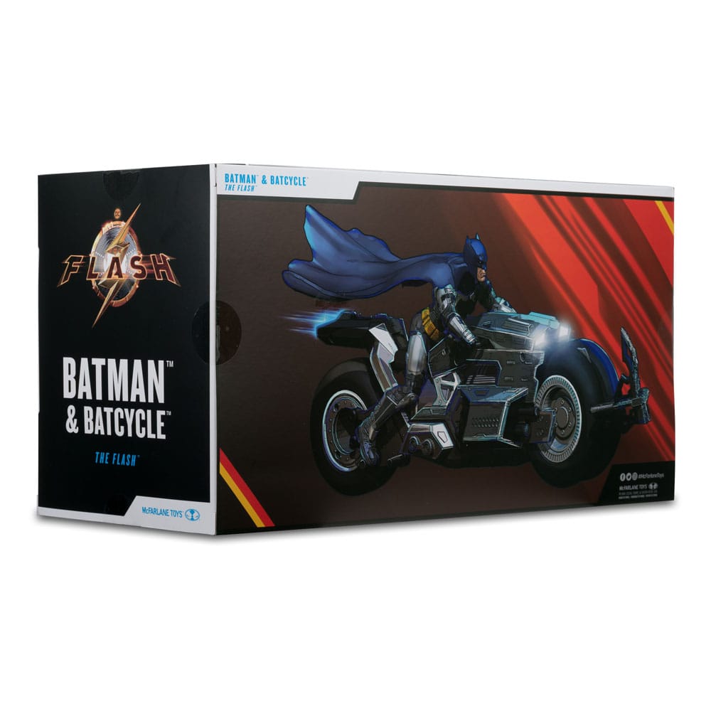 The Flash DC Multiverse Vehicle Batcycle with Batman   0787926174779