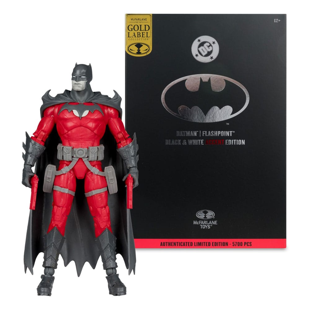 DC Multiverse Action Figure Batman (Flashpoint) (Black & White Accent Edition) (Gold Label) 18 cm 0787926176629