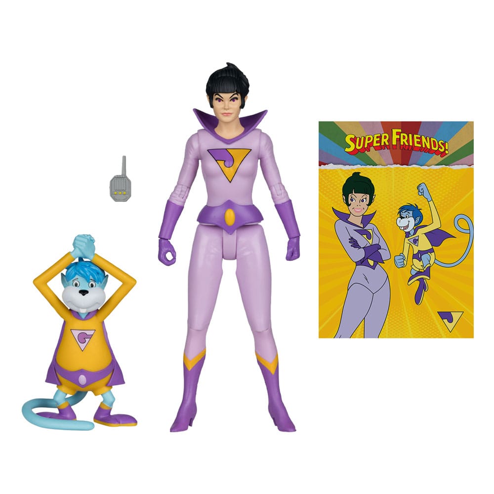 DC Retro Super Friends Action Figure Jayna & Gleek (Red Platinum Edition) 15 cm 0787926178265