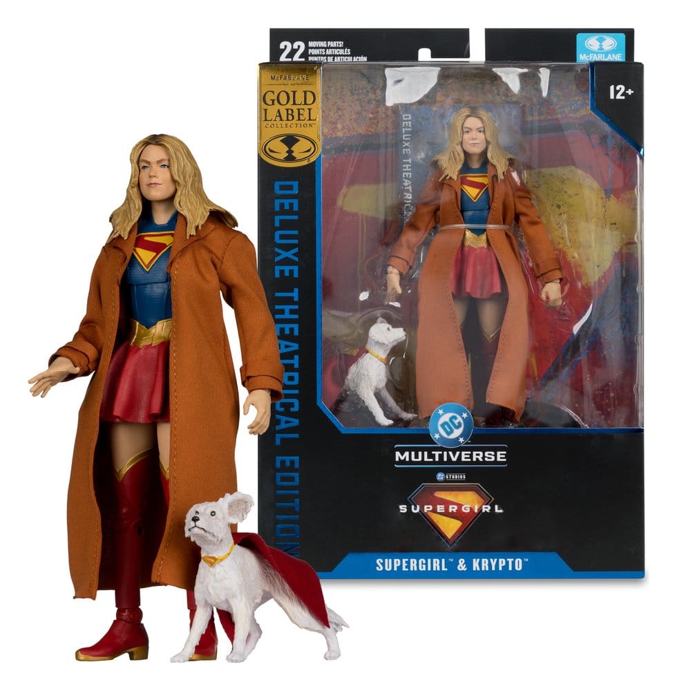 Supergirl (2026) DC Theatrical Deluxe Edition Actionfigur Supergirl & Krypto (Gold Label) 17 cmSupergirl (2026) DC Theatrical Deluxe Edition Action Figure Supergirl & Krypto (Gold Label) 17 cmSupergirl (2026) DC Theatrical Deluxe Edition figurine Supergir 0787926178340