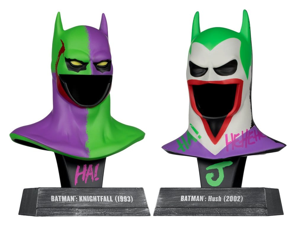 Batman DC Direct Mini Replica 1/3  2-pack Batman Cowls Hush & Knightfall (Jokerized) (Gold Label) 18 cm 0787926179491