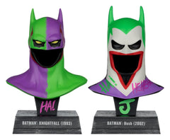 Batman DC Direct Mini Replica 1/3  2-pack Batman Cowls Hush & Knightfall (Jokerized) (Gold Label) 18 cm 0787926179491