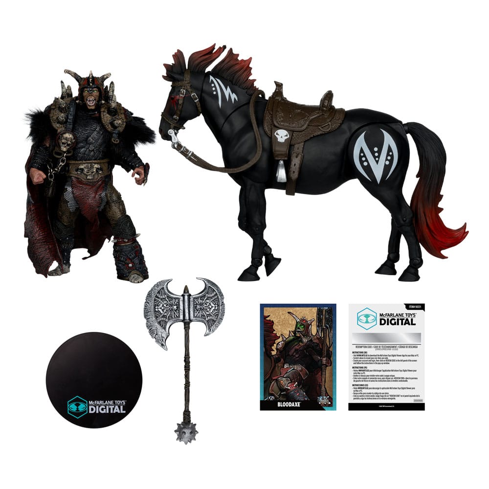 Spawn Action Figure 2-Pack Bloodaxe with Horse (Spawn: The Dark Ages) 18 cm 0787926902211