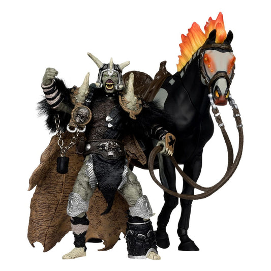 Spawn Action Figure Bloodaxe with Horse (Spawn: The Dark Ages) (McFarlane Toys 30th Anniversary) (Gold Label) 18 cm 0787926902389