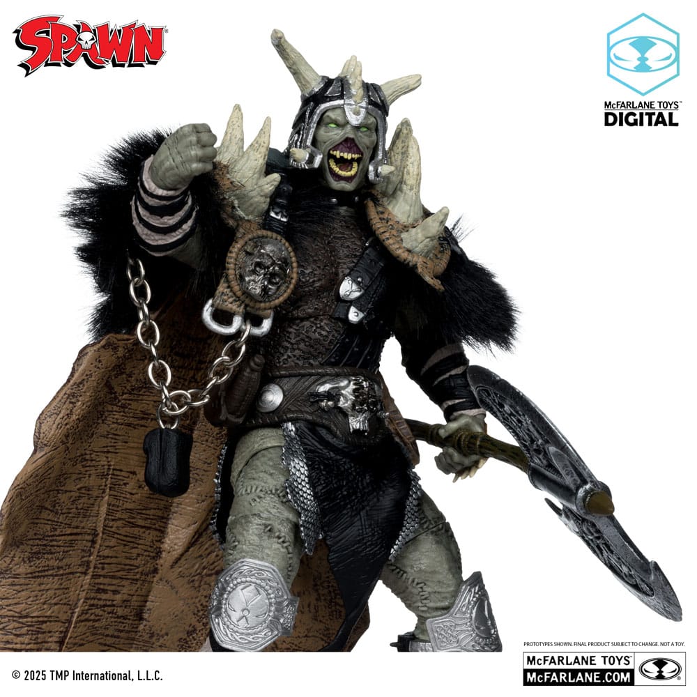 Spawn Action Figure Bloodaxe with Horse (Spawn: The Dark Ages) (McFarlane Toys 30th Anniversary) (Gold Label) 18 cm 0787926902389