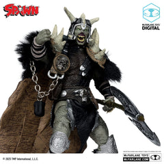 Spawn Action Figure Bloodaxe with Horse (Spawn: The Dark Ages) (McFarlane Toys 30th Anniversary) (Gold Label) 18 cm 0787926902389
