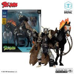 Spawn Action Figure Bloodaxe with Horse (Spawn: The Dark Ages) (McFarlane Toys 30th Anniversary) (Gold Label) 18 cm 0787926902389