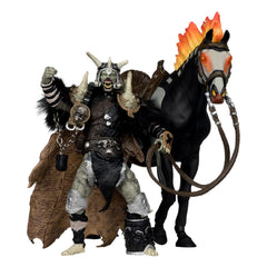 Spawn Action Figure Bloodaxe with Horse (Spawn: The Dark Ages) (McFarlane Toys 30th Anniversary) (Gold Label) 18 cm 0787926902389