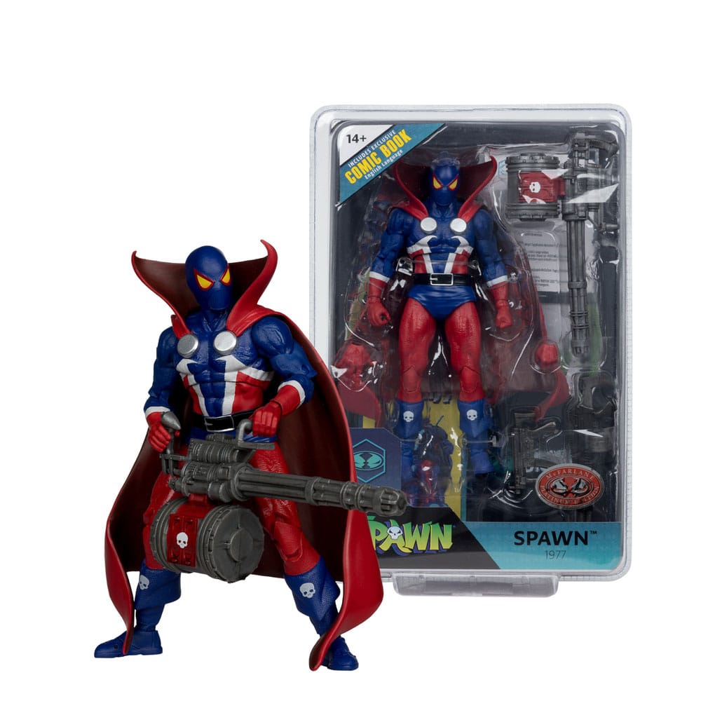 Spawn Page Punchers Action Figure Spawn 1977 Red and Blue (Chase) Red Platinum Edition 18 cm  0787926904215