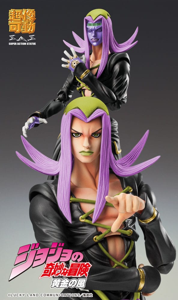 JoJo's Bizarre Adventure Part 5 Super Action Action Figure Chozokado Leone Abbacchio Black Ver. 16 cm 4570188463981