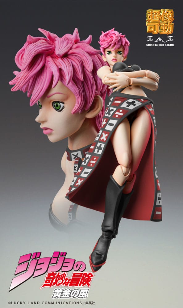 JoJo's Bizarre Adventure Part 5 Super Action Action Figure Chozokado Trish Una Black Ver. 15 cm 4570188463998