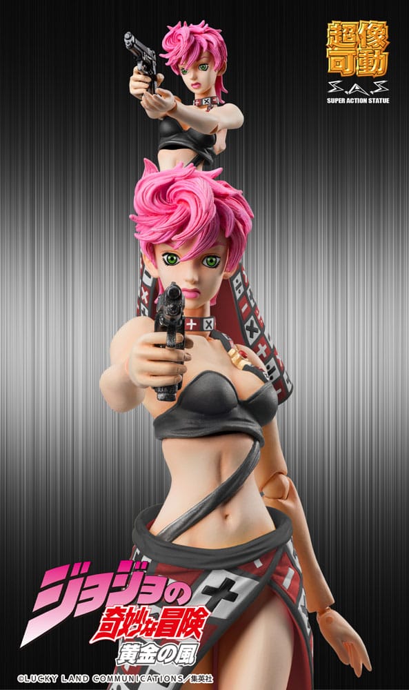 JoJo's Bizarre Adventure Part 5 Super Action Action Figure Chozokado Trish Una Black Ver. 15 cm 4570188463998