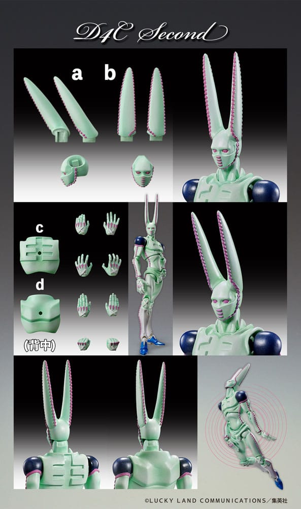 JoJo's Bizarre Adventure Part7 Steel Ball Run Super Action Action Figure Chozokado D4C Second 20 cm 4573613719806