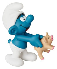 The Smurfs UDF Mini Figure Smurf with Pig 8 cm 4530956159102