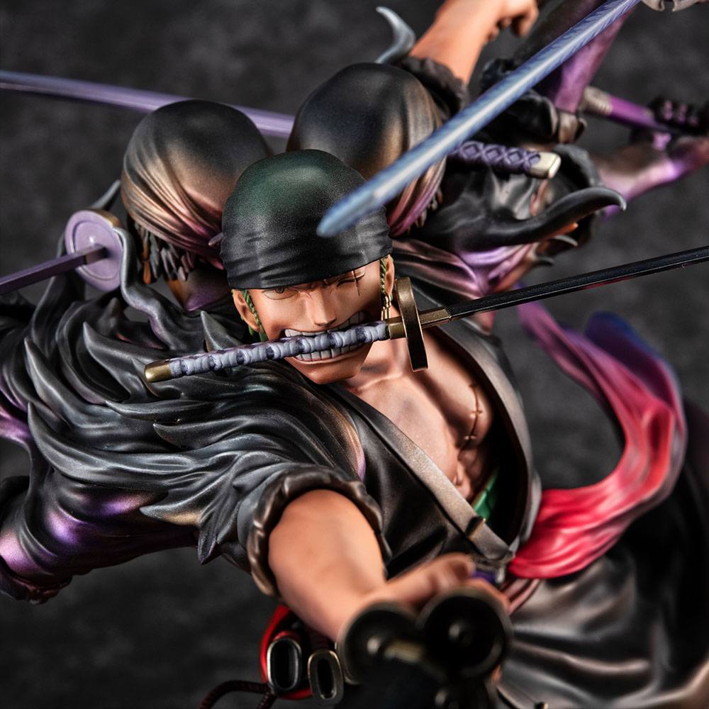 One Piece Excellent Model P.O.P PVC Statue SA-Maximum Roronoa Zoro Ver. Demon Spirit Kyuutouryuu Asura 17 cm 4535123716294