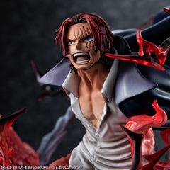 One Piece P.O.P SA-MAXIMUM PVC Statue Leader of Red Hair Pirates Red-Haired Shanks Kamusari 25 cm  4535123716669