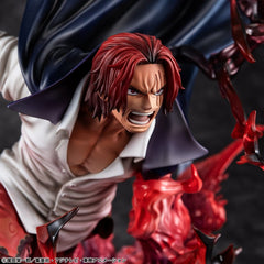 One Piece P.O.P SA-MAXIMUM PVC Statue Leader of Red Hair Pirates Red-Haired Shanks Kamusari 25 cm  4535123716669