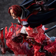 One Piece P.O.P SA-MAXIMUM PVC Statue Leader of Red Hair Pirates Red-Haired Shanks Kamusari 25 cm  4535123716669