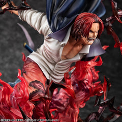One Piece P.O.P SA-MAXIMUM PVC Statue Leader of Red Hair Pirates Red-Haired Shanks Kamusari 25 cm  4535123716669