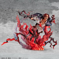 One Piece P.O.P SA-MAXIMUM PVC Statue Leader of Red Hair Pirates Red-Haired Shanks Kamusari 25 cm  4535123716669