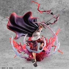 One Piece P.O.P SA-MAXIMUM PVC Statue Leader of Red Hair Pirates Red-Haired Shanks Kamusari 25 cm  4535123716669