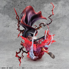One Piece P.O.P SA-MAXIMUM PVC Statue Leader of Red Hair Pirates Red-Haired Shanks Kamusari 25 cm  4535123716669