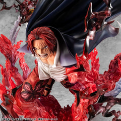 One Piece P.O.P SA-MAXIMUM PVC Statue Leader of Red Hair Pirates Red-Haired Shanks Kamusari 25 cm  4535123716669