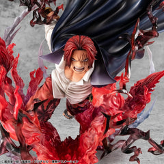 One Piece P.O.P SA-MAXIMUM PVC Statue Leader of Red Hair Pirates Red-Haired Shanks Kamusari 25 cm  4535123716669