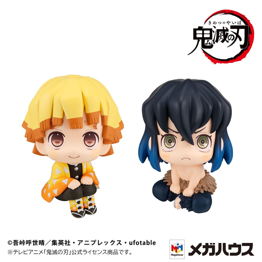 Demon Slayer: Kimetsu no Yaiba Look Up PVC Statue Zenitsu Agatsuma Smile Ver. & Inosuke Hashibira Bossy Ver. 11 cm (with gift) 4535123840371