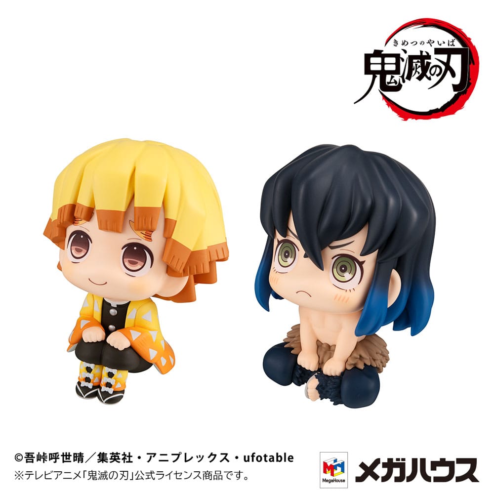 Demon Slayer: Kimetsu no Yaiba Look Up PVC Statue Zenitsu Agatsuma Smile Ver. & Inosuke Hashibira Bossy Ver. 11 cm (with gift) 4535123840371