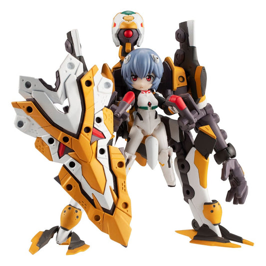 Evangelion Desktop Army Figures Ayanami Rei & Evangelion No. 0 (Kai) 15 cm  4535123845680