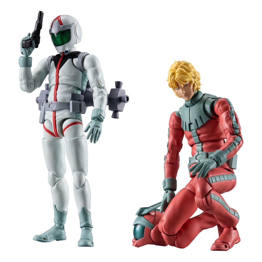 Mobile Suit Gundam G.M.G. Collection EX 09 Action Figures 2-Pack Earth Federation Amuro Ray & Char Aznable Normal Suit Ver. (with gift) 10 cm    4535123846519