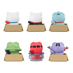 Mobile Suit Gundam Mega Cat Project Trading Figure 6-Pack Cats Luckycat 6 cm Blind Box (with gift) 4535123847523