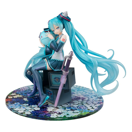 Mobile Suit Gundam x Hatsune Miku Lucrea PVC Statue Hatsune Miku x OO Gundam 45th Anniversary 17 cm         4535123847608