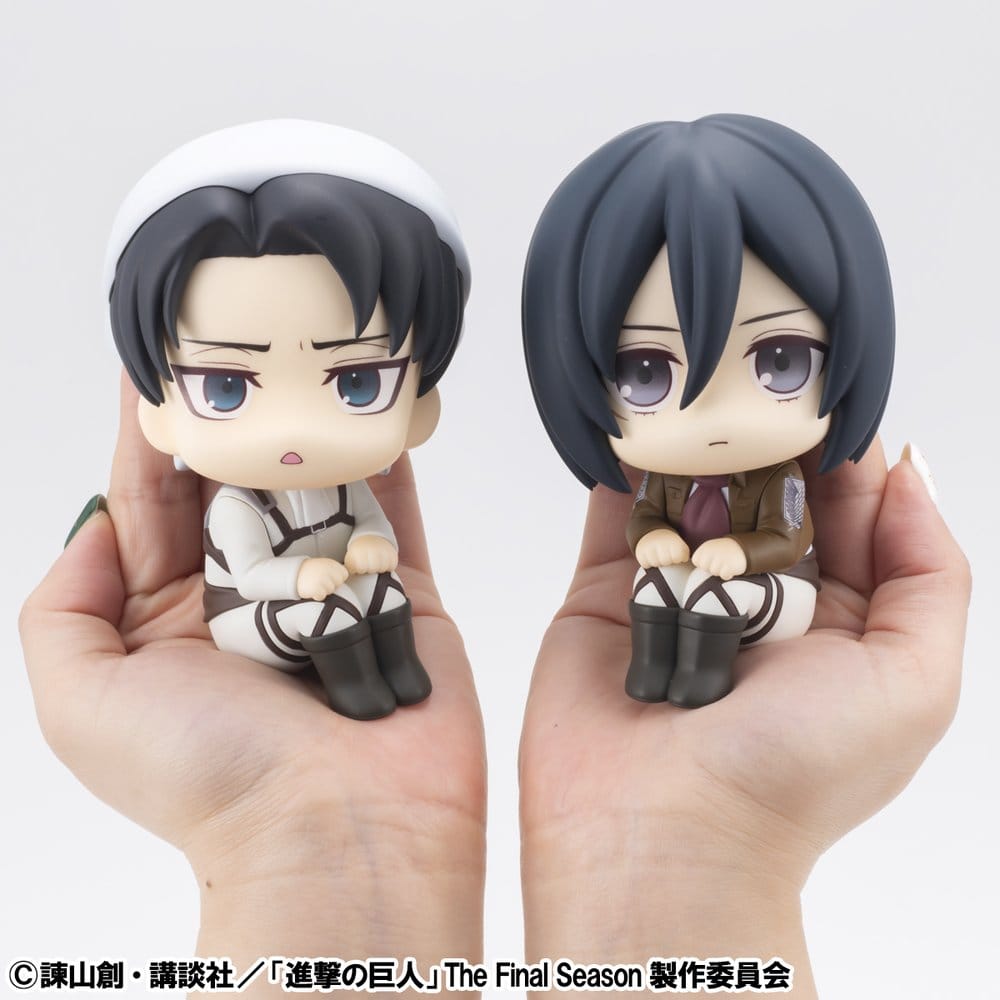 Attack on Titan Look Up PVC Statues Levi Cleaning up Ver. & Mikasa Ackerman (with gift) 11 cm            4535123849435