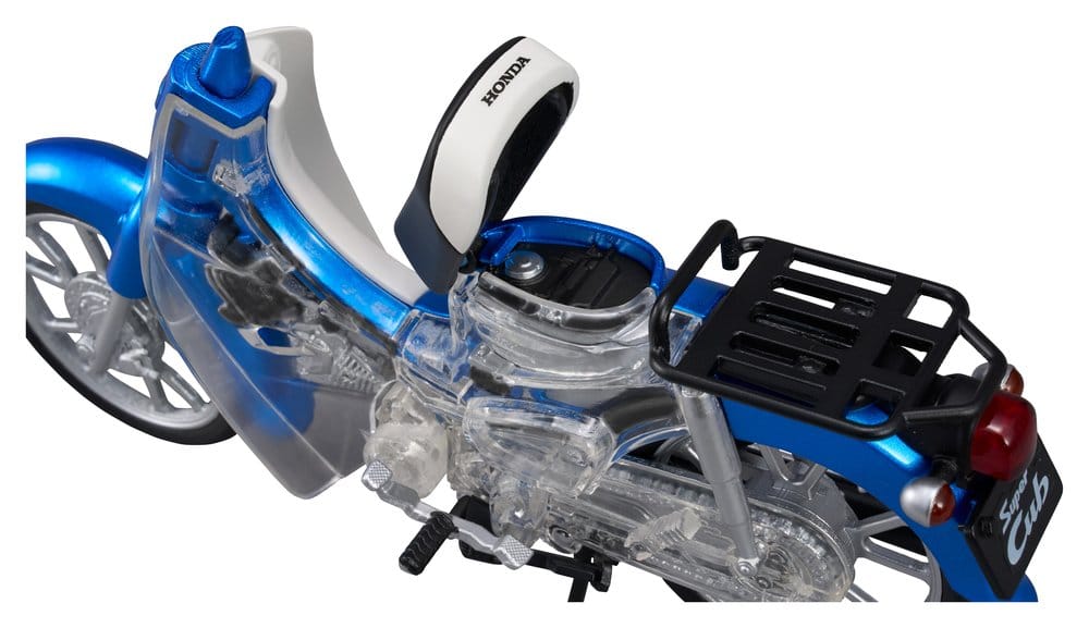 Honda Kaitanics Plastic Model Kit Super Cub 110 Glint Wave Blue Metalic 4535123852305