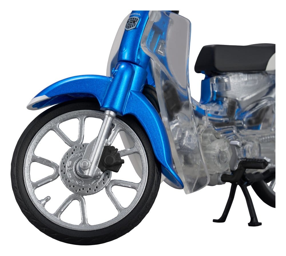 Honda Kaitanics Plastic Model Kit Super Cub 110 Glint Wave Blue Metalic 4535123852305