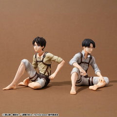 Attack on Titan G.E.M. Series PVC Figures 2-Pack Eren Yeager & Squad Captain Levi Palm Size 4535123852367