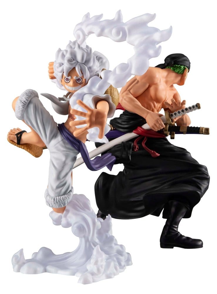 One Piece Wallstar PVC Figures 2-Pack Monkey D. Luffy Gear Fifth & Roronoa Zoro (with gift) 10 cm 4535123853753