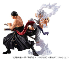One Piece Wallstar PVC Figures 2-Pack Monkey D. Luffy Gear Fifth & Roronoa Zoro (with gift) 10 cm 4535123853753