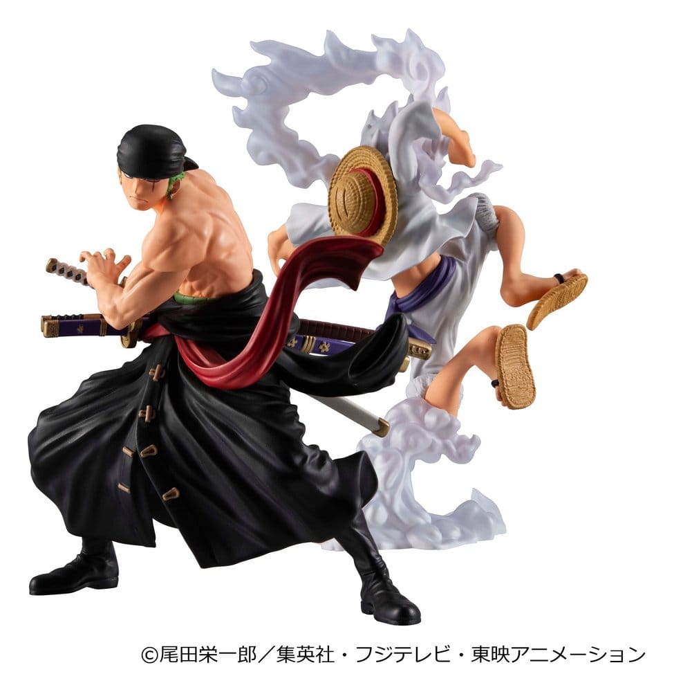One Piece Wallstar PVC Figures 2-Pack Monkey D. Luffy Gear Fifth & Roronoa Zoro (with gift) 10 cm 4535123853753