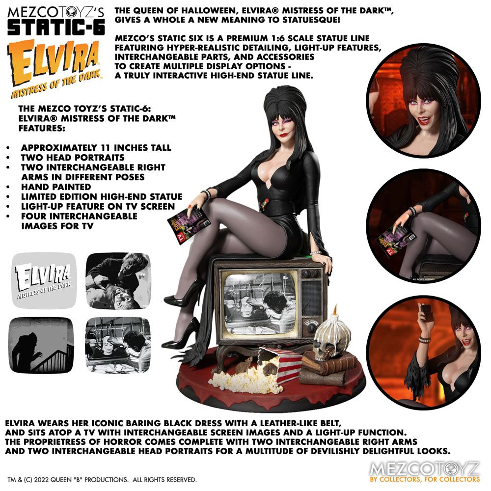 Elvira Mistress of the Dark Static-6 PVC Statue 1/6 Elvira 42 cm 0696198140163