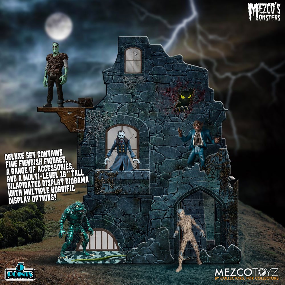 Mezco's Monsters 5 Points Action Figures Towe 0696198180237