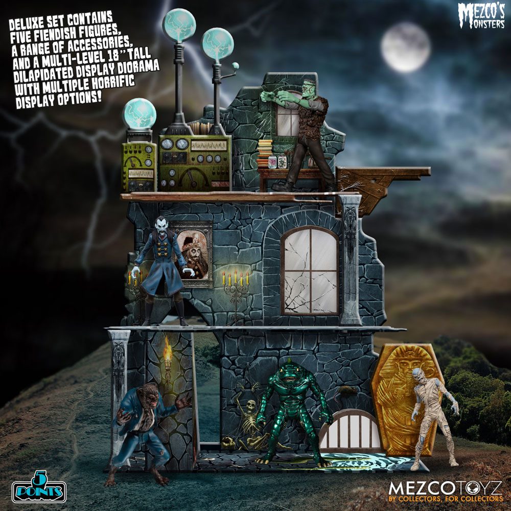 Mezco's Monsters 5 Points Action Figures Towe 0696198180237